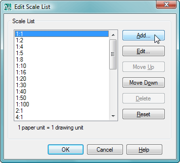 Edit Scale List